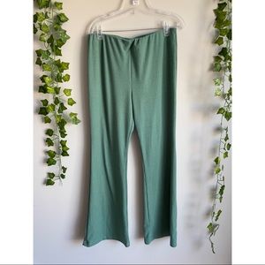 ❗️FINAL SALE!  Awesome Green/Teal Ribbed Wide Leg Lounge Pants